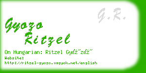 gyozo ritzel business card